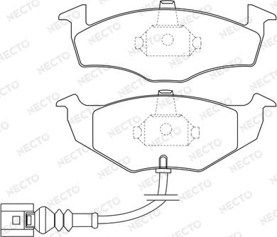 Necto FD7114A - Kit de plaquettes de frein, frein à disque cwaw.fr