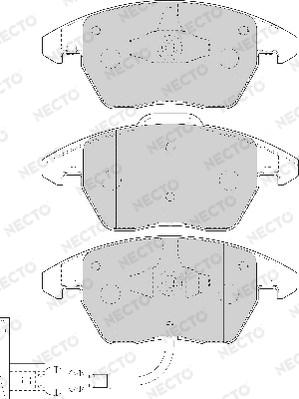 Necto FD7111A - Kit de plaquettes de frein, frein à disque cwaw.fr