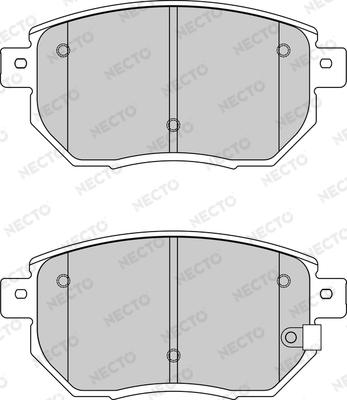 Necto FD7184A - Kit de plaquettes de frein, frein à disque cwaw.fr