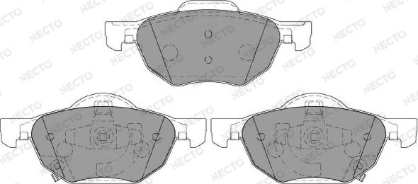 Necto FD7135A - Kit de plaquettes de frein, frein à disque cwaw.fr