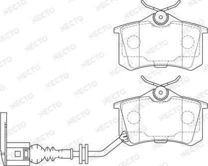 Necto FD7121A - Kit de plaquettes de frein, frein à disque cwaw.fr