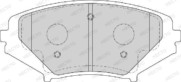 Necto FD7172A - Kit de plaquettes de frein, frein à disque cwaw.fr