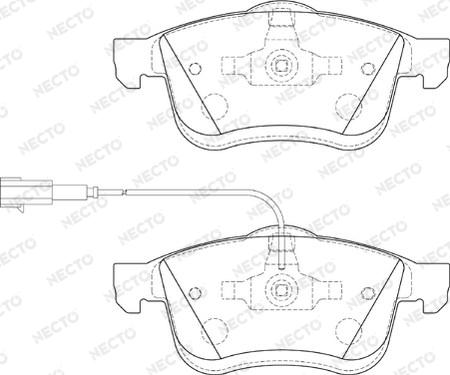 Necto FD7395A - Kit de plaquettes de frein, frein à disque cwaw.fr