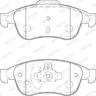 Necto FD7391A - Kit de plaquettes de frein, frein à disque cwaw.fr