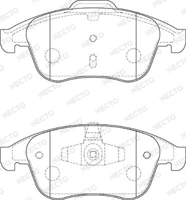 Necto FD7392A - Kit de plaquettes de frein, frein à disque cwaw.fr