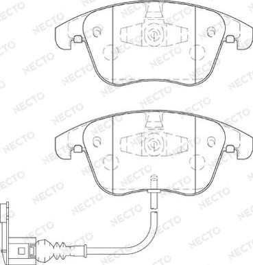 Necto FD7349A - Kit de plaquettes de frein, frein à disque cwaw.fr