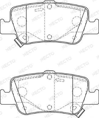 Necto FD7341A - Kit de plaquettes de frein, frein à disque cwaw.fr