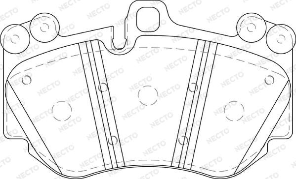 Necto FD7348A - Kit de plaquettes de frein, frein à disque cwaw.fr