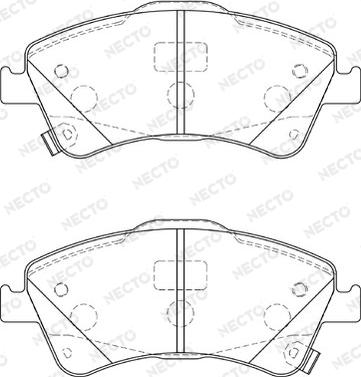 Necto FD7343A - Kit de plaquettes de frein, frein à disque cwaw.fr