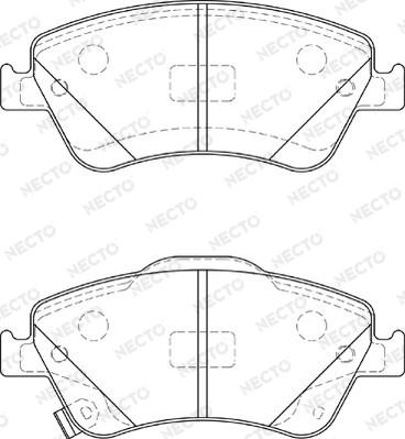 Necto FD7342A - Kit de plaquettes de frein, frein à disque cwaw.fr