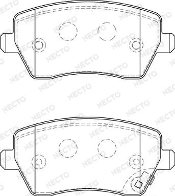 Necto FD7356A - Kit de plaquettes de frein, frein à disque cwaw.fr