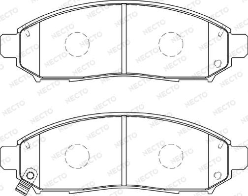 Necto FD7364A - Kit de plaquettes de frein, frein à disque cwaw.fr