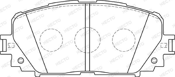 Necto FD7368A - Kit de plaquettes de frein, frein à disque cwaw.fr