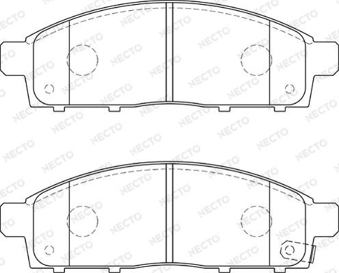 Necto FD7363A - Kit de plaquettes de frein, frein à disque cwaw.fr