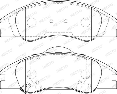 Necto FD7362A - Kit de plaquettes de frein, frein à disque cwaw.fr