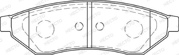 Necto FD7309A - Kit de plaquettes de frein, frein à disque cwaw.fr