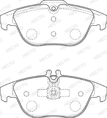 Necto FD7303A - Kit de plaquettes de frein, frein à disque cwaw.fr