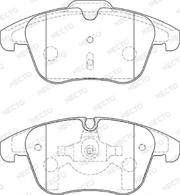 Necto FD7384A - Kit de plaquettes de frein, frein à disque cwaw.fr