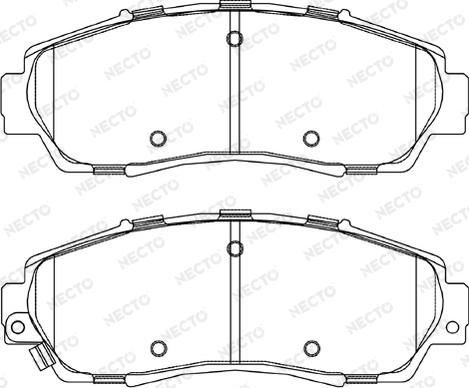 Necto FD7381A - Kit de plaquettes de frein, frein à disque cwaw.fr