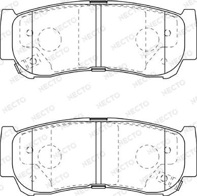 Necto FD7383A - Kit de plaquettes de frein, frein à disque cwaw.fr