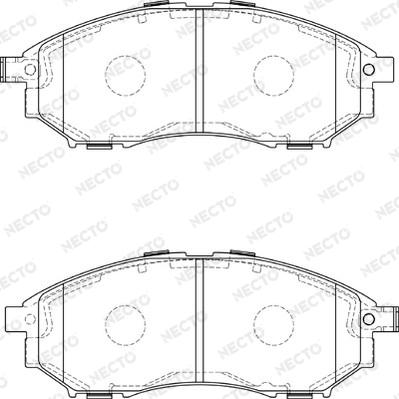 Necto FD7387A - Kit de plaquettes de frein, frein à disque cwaw.fr