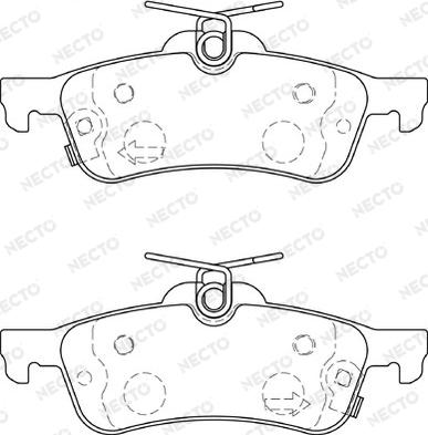 Necto FD7334A - Kit de plaquettes de frein, frein à disque cwaw.fr