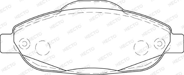 Necto FD7325A - Kit de plaquettes de frein, frein à disque cwaw.fr