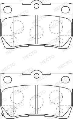 Necto FD7321A - Kit de plaquettes de frein, frein à disque cwaw.fr