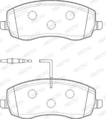 Necto FD7379A - Kit de plaquettes de frein, frein à disque cwaw.fr