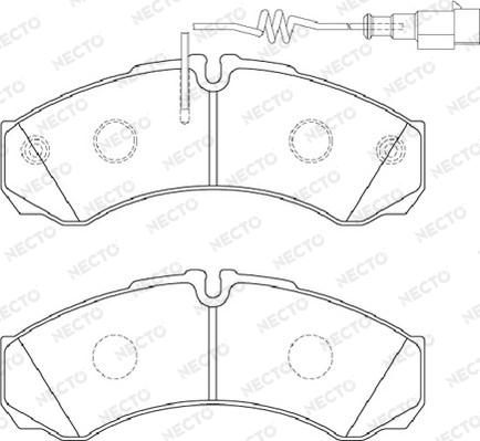 Necto FD7378V - Kit de plaquettes de frein, frein à disque cwaw.fr