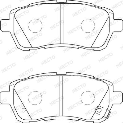 Necto FD7372A - Kit de plaquettes de frein, frein à disque cwaw.fr