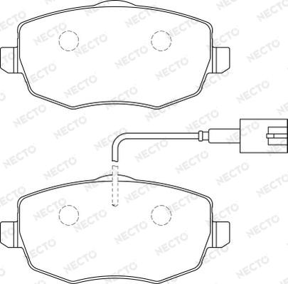 Necto FD7299A - Kit de plaquettes de frein, frein à disque cwaw.fr