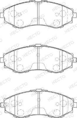 Necto FD7294A - Kit de plaquettes de frein, frein à disque cwaw.fr