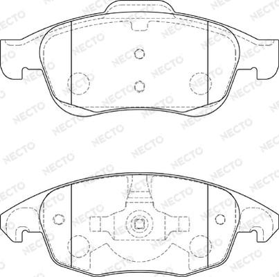 Necto FD7296A - Kit de plaquettes de frein, frein à disque cwaw.fr