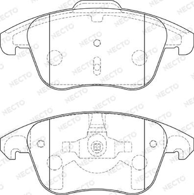 Necto FD7297A - Kit de plaquettes de frein, frein à disque cwaw.fr