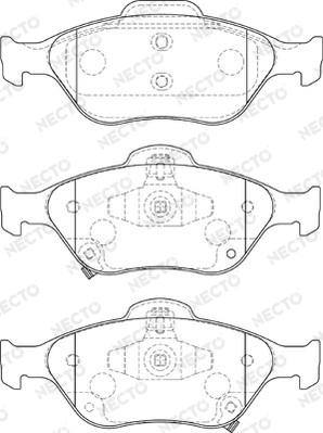 Necto FD7242A - Kit de plaquettes de frein, frein à disque cwaw.fr