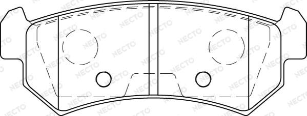 Necto FD7254A - Kit de plaquettes de frein, frein à disque cwaw.fr