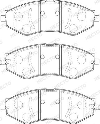 Necto FD7255A - Kit de plaquettes de frein, frein à disque cwaw.fr