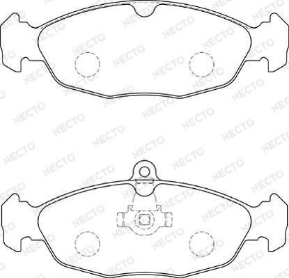 Necto FD7253A - Kit de plaquettes de frein, frein à disque cwaw.fr