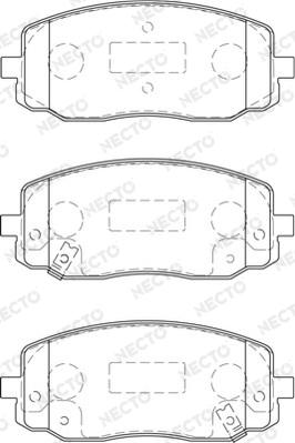 Necto FD7252A - Kit de plaquettes de frein, frein à disque cwaw.fr