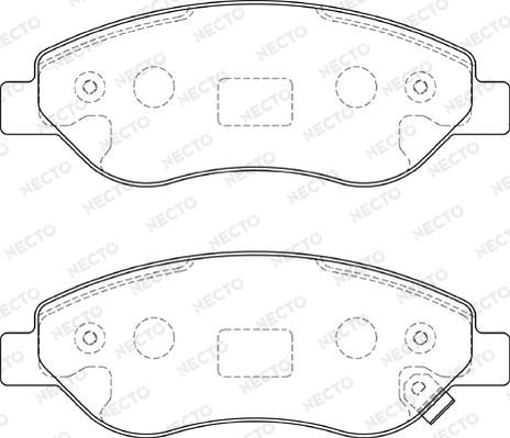 Necto FD7264A - Kit de plaquettes de frein, frein à disque cwaw.fr