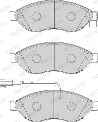 Necto FD7266V - Kit de plaquettes de frein, frein à disque cwaw.fr