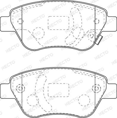 Necto FD7263A - Kit de plaquettes de frein, frein à disque cwaw.fr