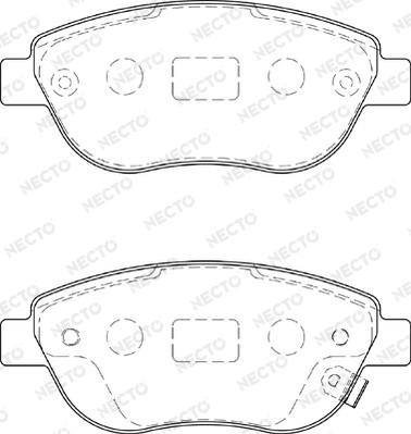 Necto FD7262A - Kit de plaquettes de frein, frein à disque cwaw.fr