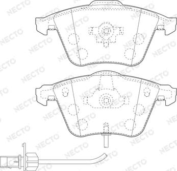 Necto FD7206A - Kit de plaquettes de frein, frein à disque cwaw.fr