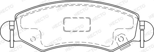 Necto FD7203A - Kit de plaquettes de frein, frein à disque cwaw.fr