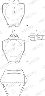 Necto FD7284A - Kit de plaquettes de frein, frein à disque cwaw.fr