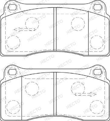 Necto FD7286A - Kit de plaquettes de frein, frein à disque cwaw.fr