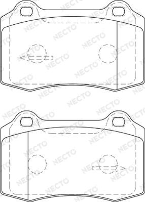 Necto FD7283A - Kit de plaquettes de frein, frein à disque cwaw.fr