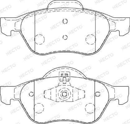 Necto FD7229A - Kit de plaquettes de frein, frein à disque cwaw.fr